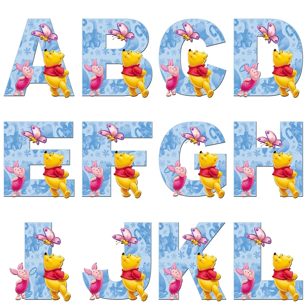 

Disney Cartoon Winnie the Pooh 5D Diamond Painting Text Letter Diamond Embroidery Cross Stitch Rhinestones Mosaic Decor For Home
