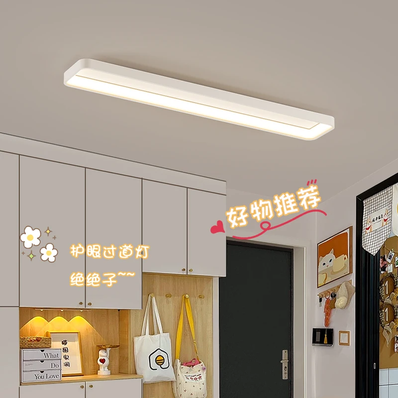 Corridor Aisle led Ceiling Lights eye-protection Modern white Bedroom Study Entrance Porch Balcony long Ceiling Lamp Lighting