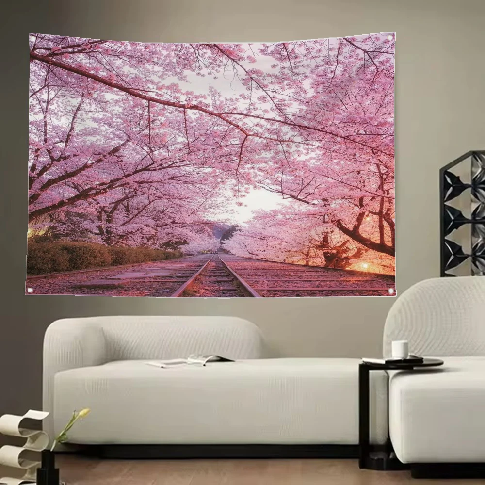 Рекламный флаг японского вишневого цветка флаги и баннеры для украшения дома