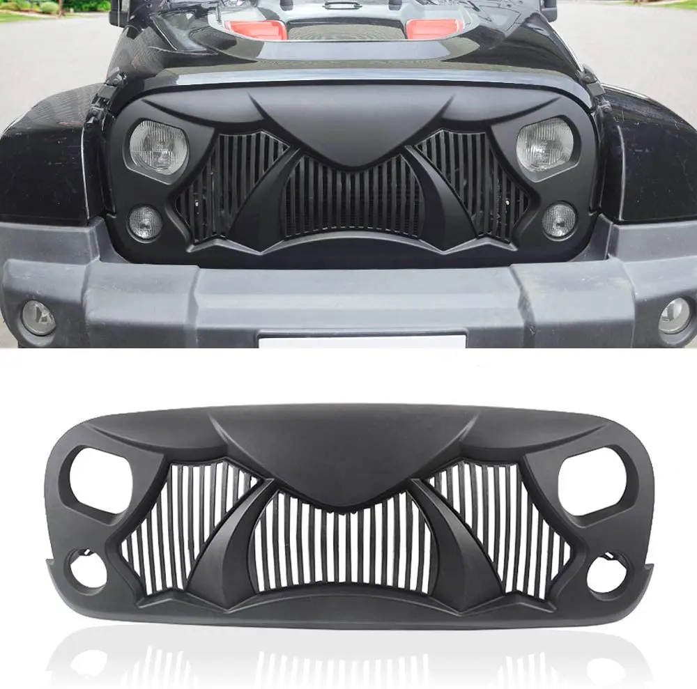 

Передняя решетка Кобра решетка гриль подходит для Jee-p Wrangle-r Rubicon Sahara Sport JK/JKU 2007-2018, черный