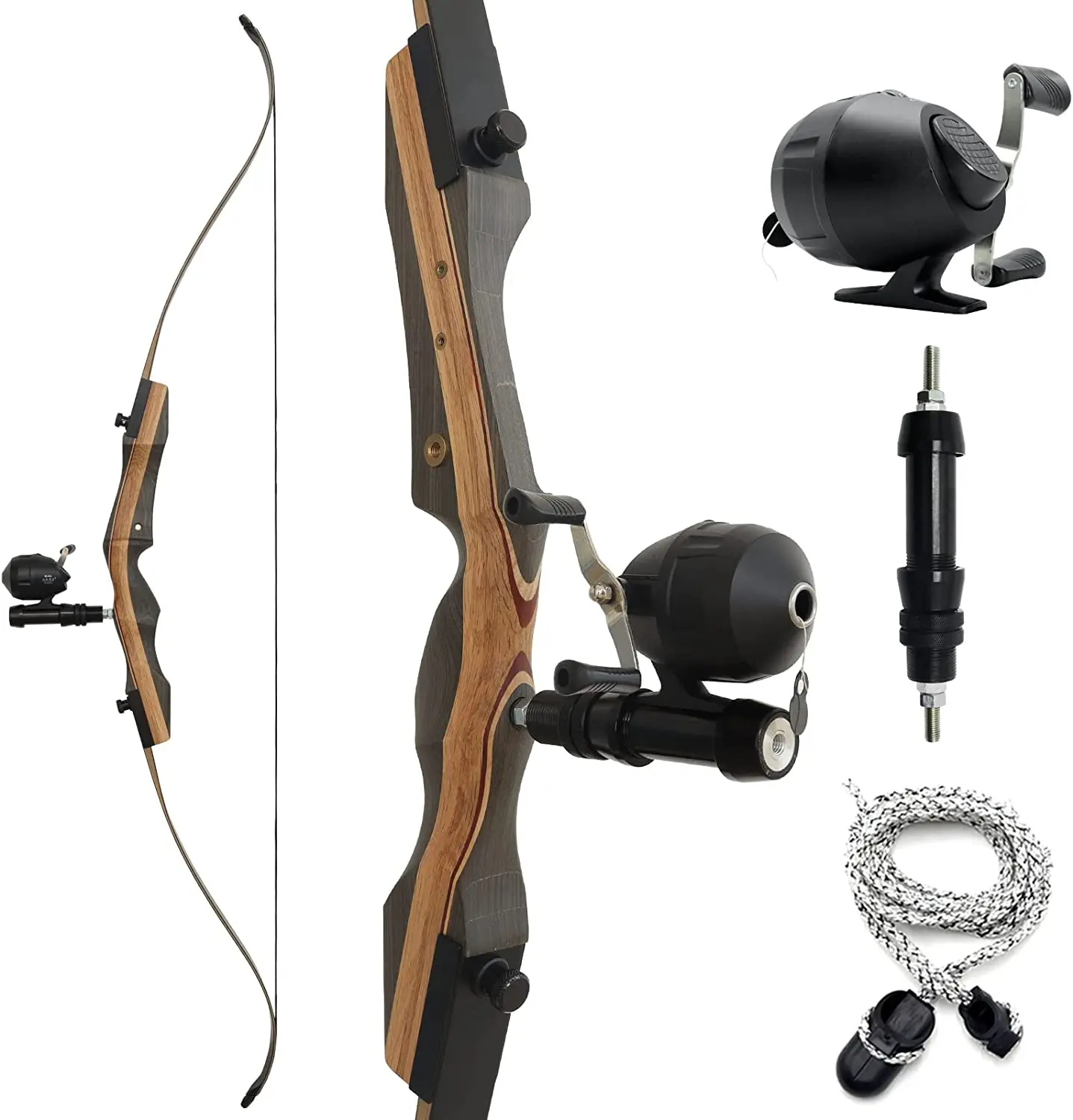 62" Archery Bowfishing Reel Kit 25-50lbs Archery Set Adult T
