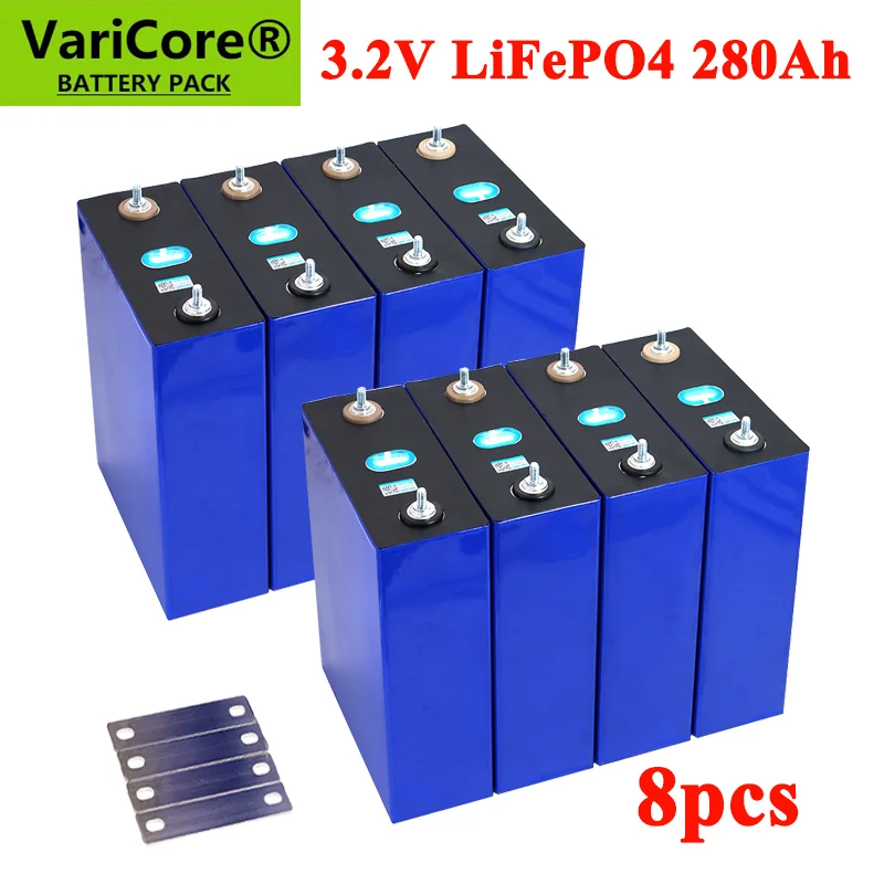 

8pcs 3.2V 280AH LiFePO4 battery Lithium iron phospha batteries for 12V Electric car RV Solar Energy storage system TAX FREE