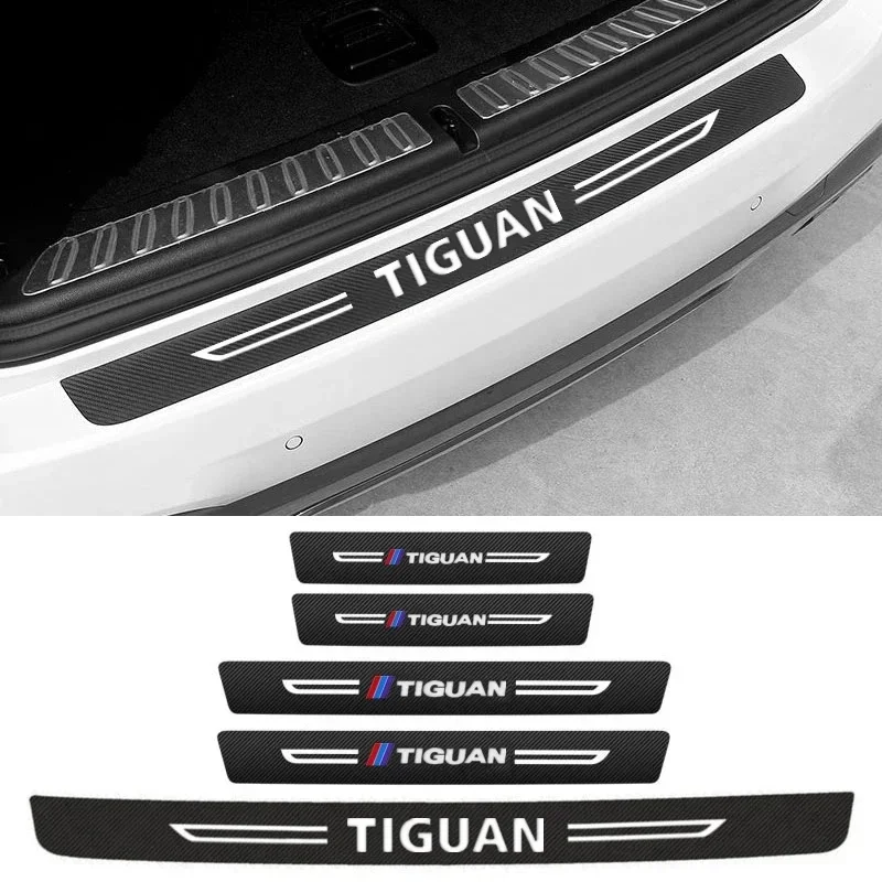 Фото Защитные наклейки на стойки дверей, пороги и бампер для Volkswagen VW Tiguan с логотипом, 2024, 2023, MK1, MK2, MK5, GTI, R-Line №2
