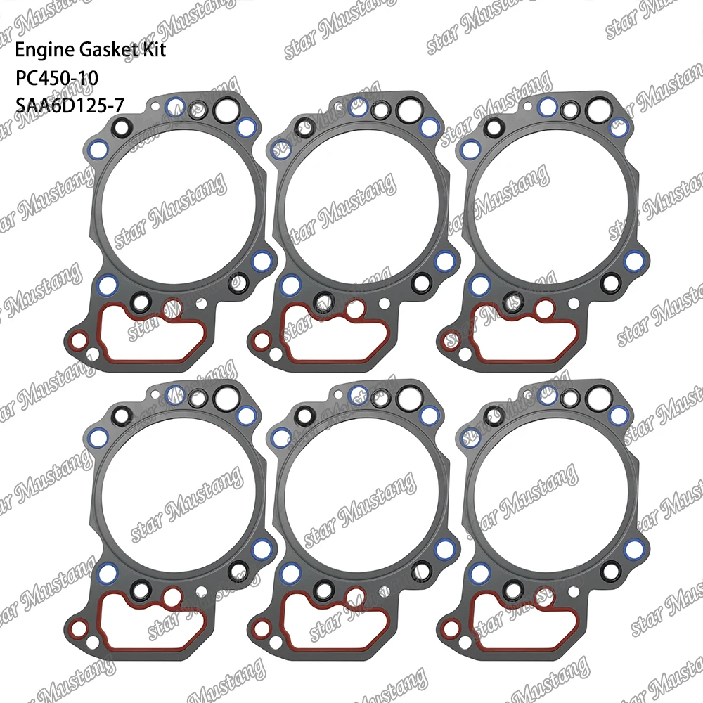 PC450-10 SAA6D125-7 набор прокладок двигателя подходит для детали Komatsu