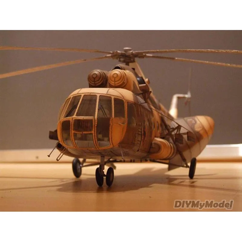 

DIYMyModeI 1: 33 Polish Mi-17 transport helicopter DIY Handcraft Paper Model KIT Handmade Toy Puzzles Gift Movie props