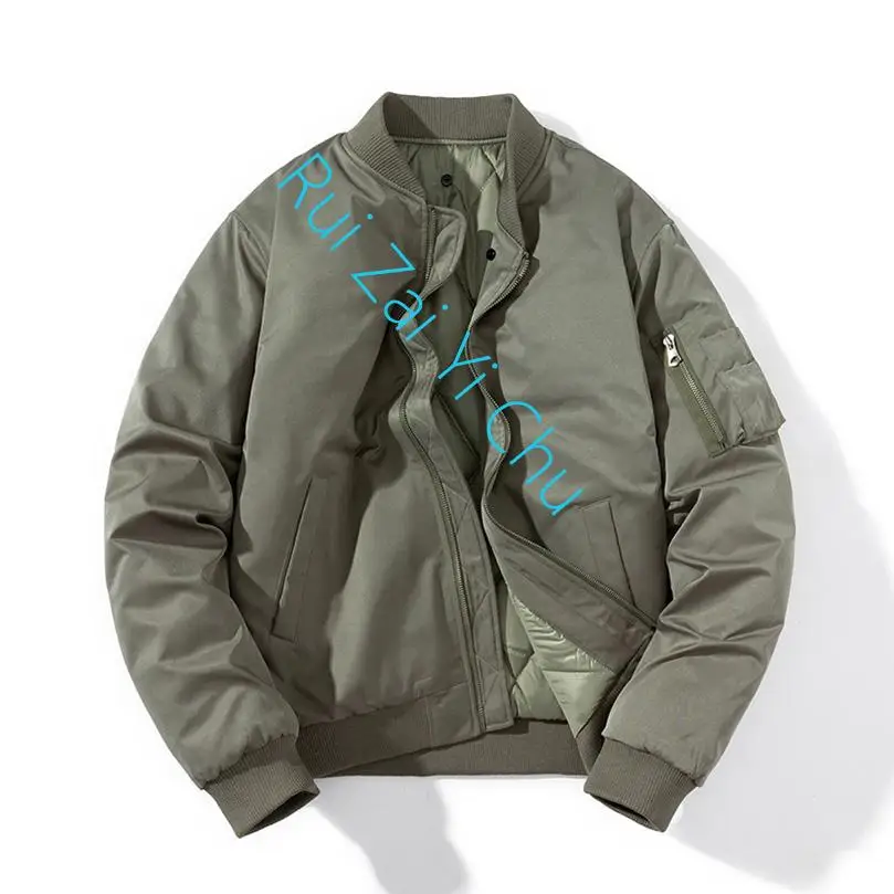 2023 New Brand Baseball Jacket Clothing Padded Bomber Jacket Men Autumn Winter Knit Hat Casual Coat Vintage Army Windrunner