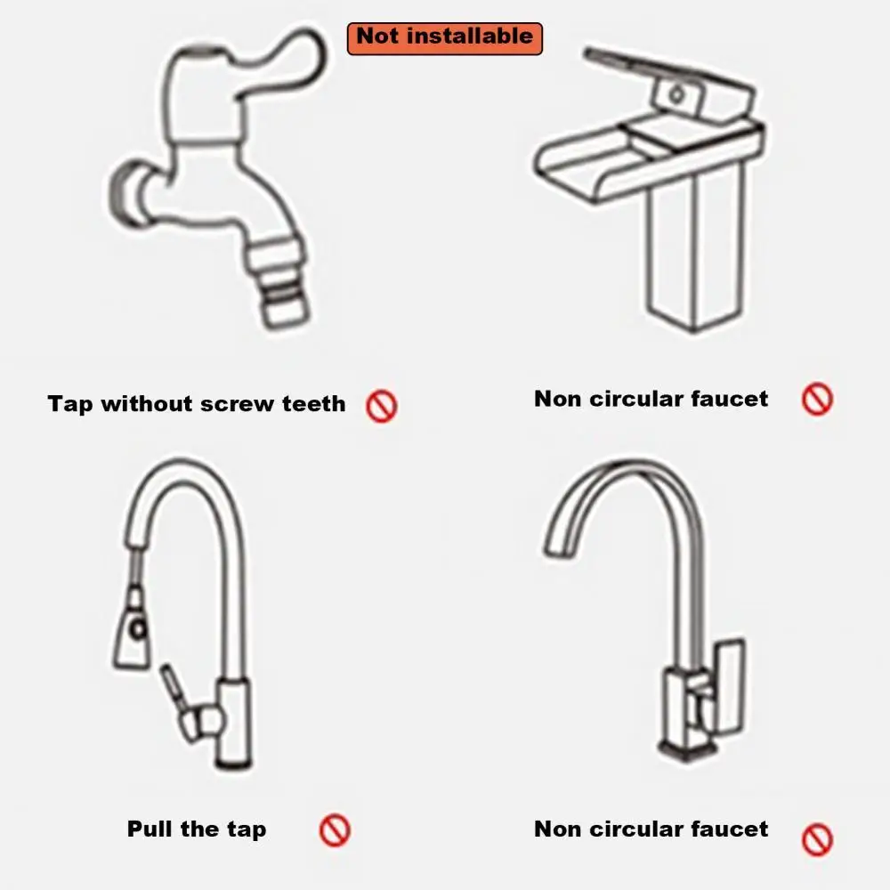 

Leak-proof Water-saving Universal Faucet Tap Kitchen Shower Splash-proof Head 360-Degree Rotating Water Faucet