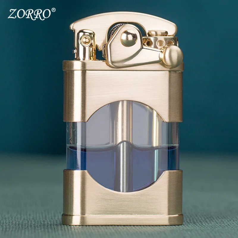 ZORRO новая ветрозащитная металлическая керосиновая Зажигалка прозрачный