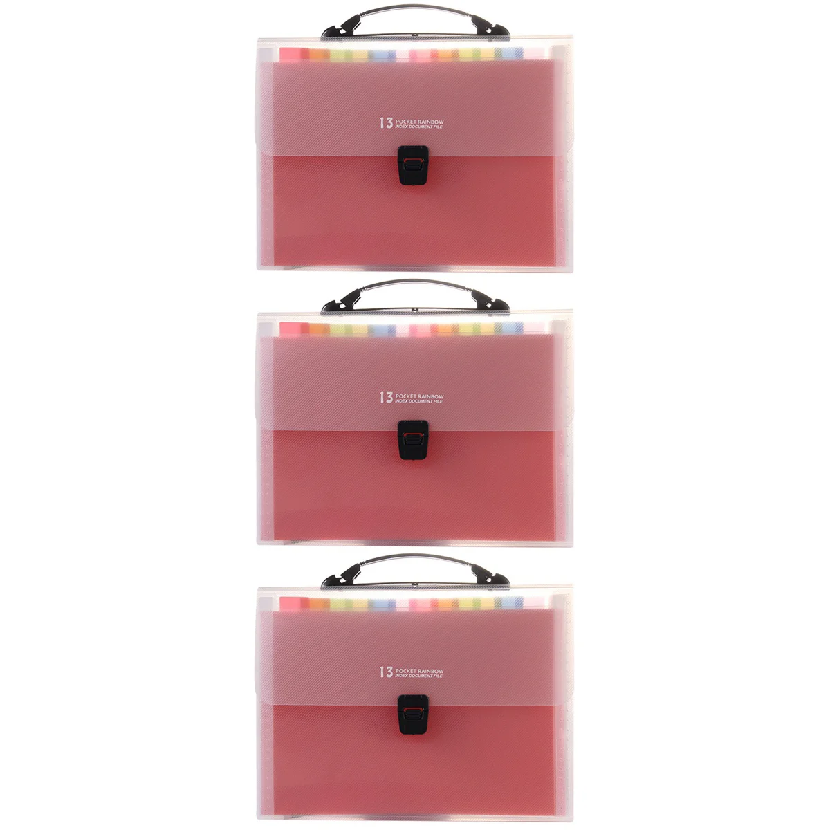 

3pcs Accordion Document Folder Lightweight Document File Storage Folder Organizer
