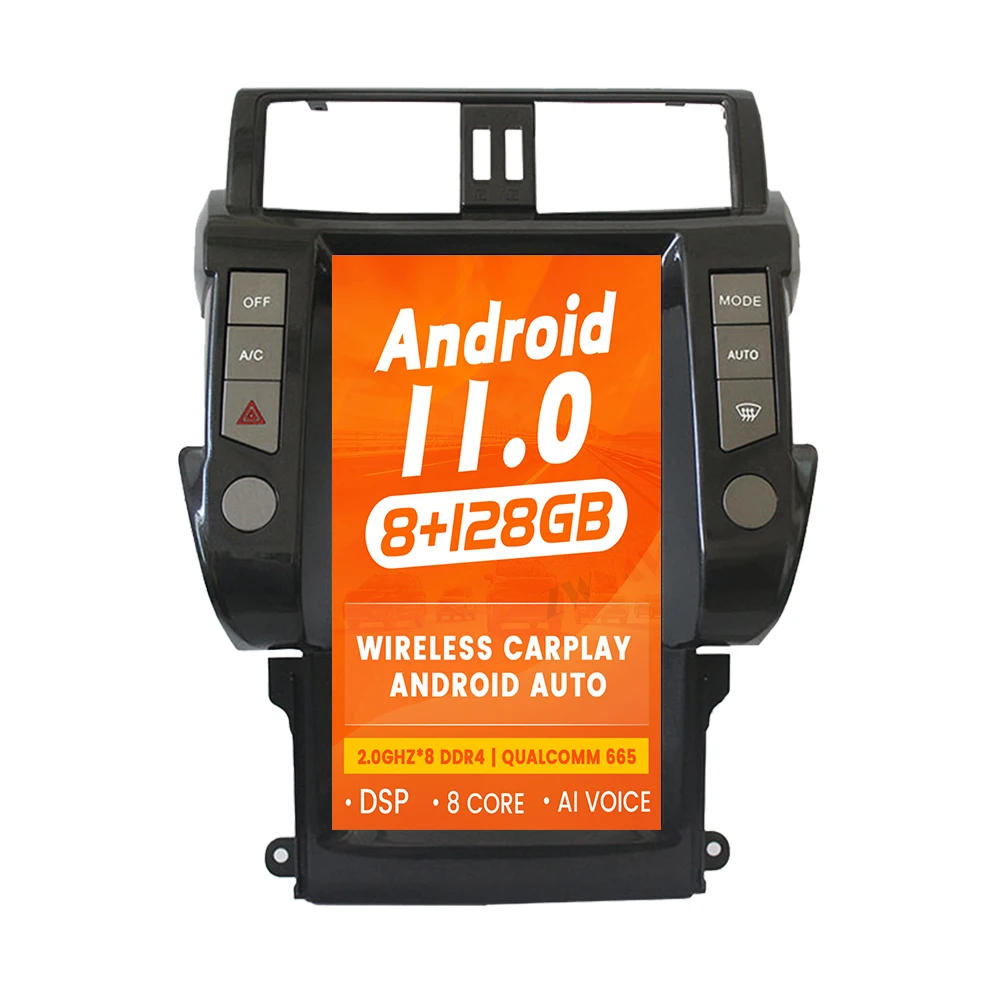 

G6 Android 11 For TOYOTA Land Cruiser Prado 150 2010 - 2013 Car Multimedia Auto Audio Stereo Player Recorder Tesla Radio GPS