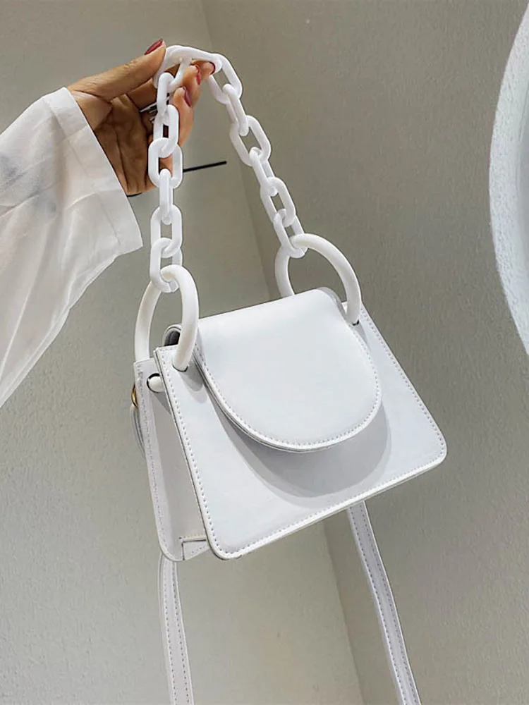 

Chain Top Handle Crossbody Bags for Women 2022 Fashion New Small Women's Bag Shoulder Luxury Designer Pu Leather Female Handbags