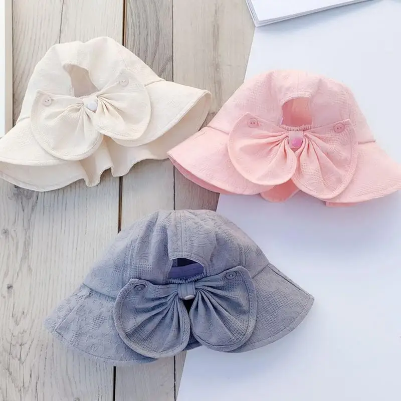 

Infant Girls Fisherman Sun Hats Baby Girl Hats With Bows Outdoor Baby Fisherman Hat Baby Girl Sun Hat Cotton Children's Hat
