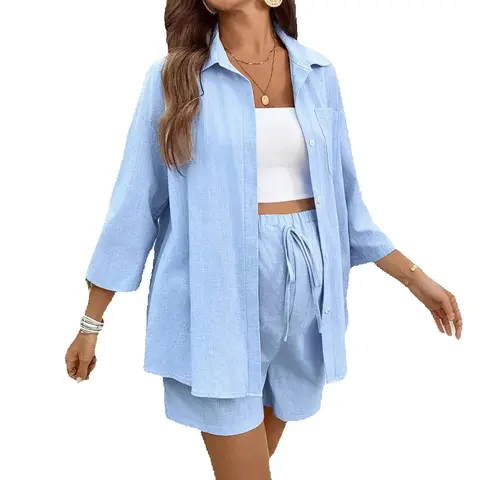 Женский повседневный комплект из хлопка и полиэстера для беременных