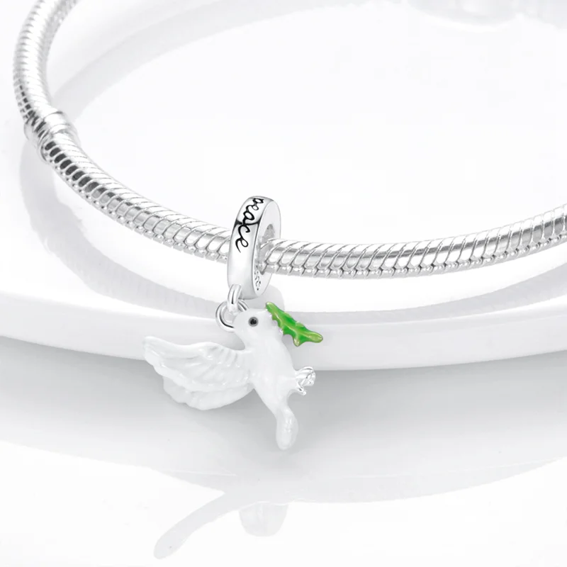 

Шармы plata de ley 925, бусины в виде голубей, подходят для браслетов и браслетов Pandora 925, модные ювелирные изделия «сделай сам» для женщин