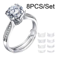 8pcs ring size adjuster for loose rings invisible transparent ring sizer adjuster fit wide rings ring size reducer spacer