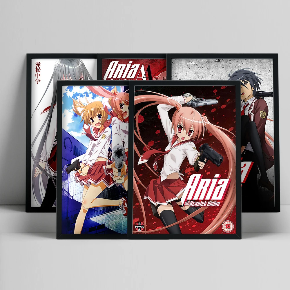

Aria The Scarlet Ammo Japanese Anime Poster Manga Cartoon Character Print Art Canvas Painting Modern Wall Stickers Otaku Decor
