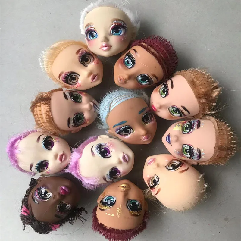 

Очки с блестящими глазами и лысой головой, синие, белые, золотые, фиолетовые аксессуары для кукол, оригинальная часть куклы, коллекционная П...