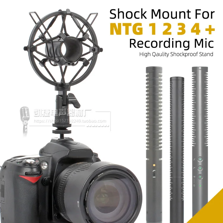 

Camera Hot Shoe Bearable Handheld Condenser Microphone Shock Mount Clip Mic Holder Stand for RODE NTG2 NTG3 NTG4 accessories