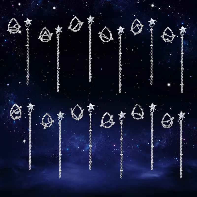 

Женские серьги-гвоздики со знаками Зодиака, 12 созвездий