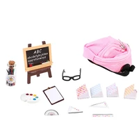 112 scale dollhouse school supplies scene simulation laptop ruler school bag books dollhouse accessories toys