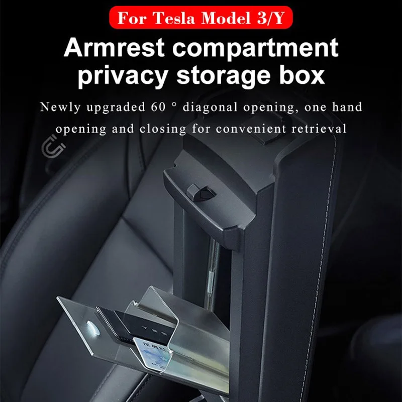 

Автомобильный подлокотник скрытый ящик для хранения для Tesla Model 3 Y 2017-2022 аксессуары для модификации салона автомобильные принадлежности