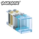 Панели Marumine 4864 87552 1x2x2 MOC, кирпичные детали, стена, стекло, окно, дом, 100 шт., конструктор сделай сам, детали и аксессуары