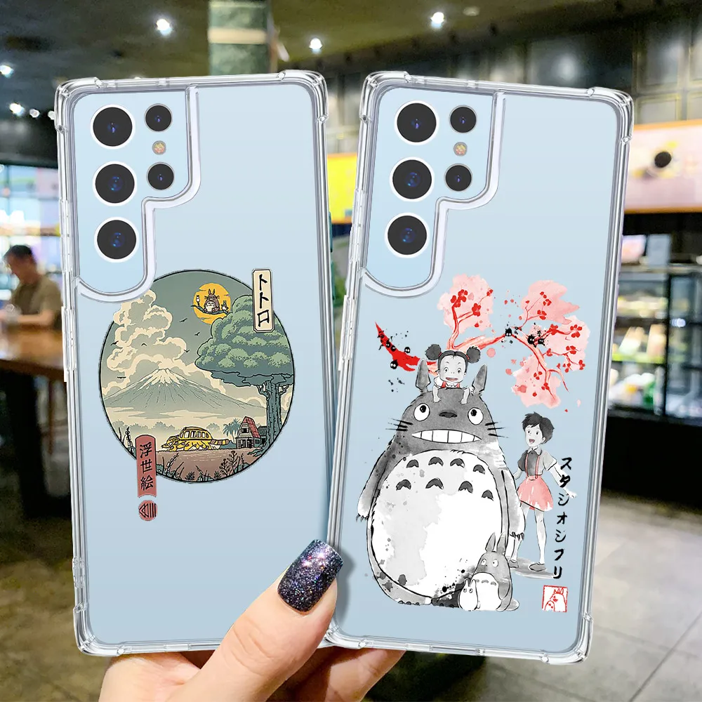 

My Neighbor Totoro Case For Samsung Galaxy S8 S9 S22 S10 S20 S21 FE Plus Ultra Lite Note 8 9 10 Plus 20 Ultra Protection Fundas