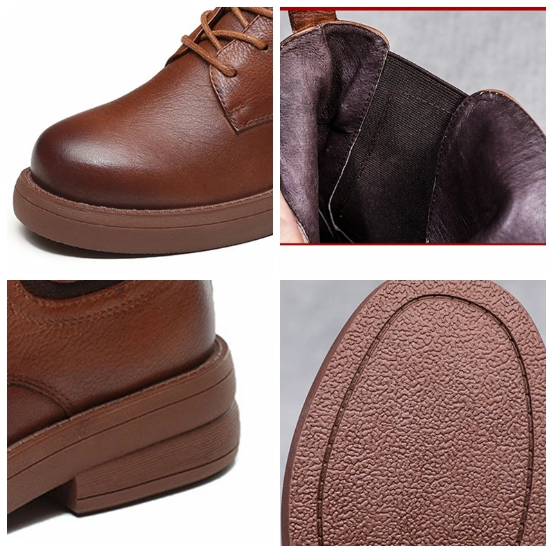 Мотоциклетные ботинки из натуральной кожи 4 см на шнуровке |