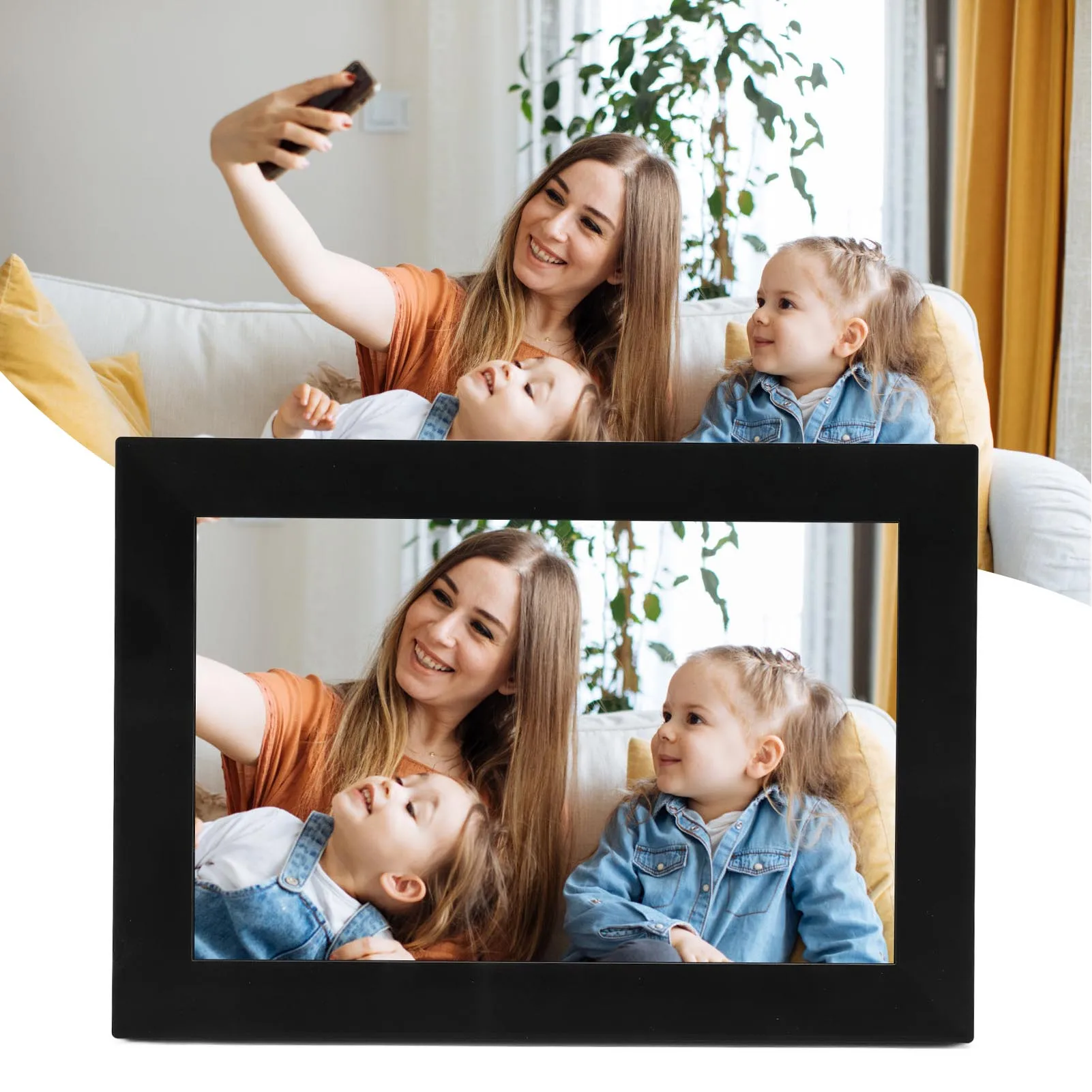 10 1-дюймовая цифровая фоторамка WiFi IPS HD Сенсорный экран Смарт-цифровая со