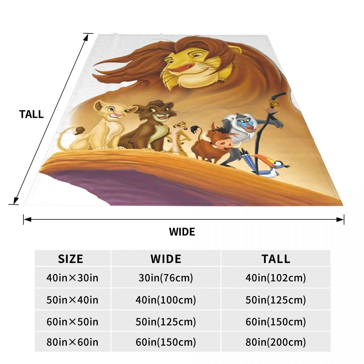 Одеяло Simba The Lion King американское анимированное пленочное теплое мягкое плюшевое