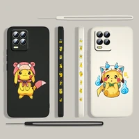 pikachu baby cute cartoon for oppo realme 50i 50a 9i 8 pro find x3 lite gt master a9 2020 liquid left rope phone case capa cover