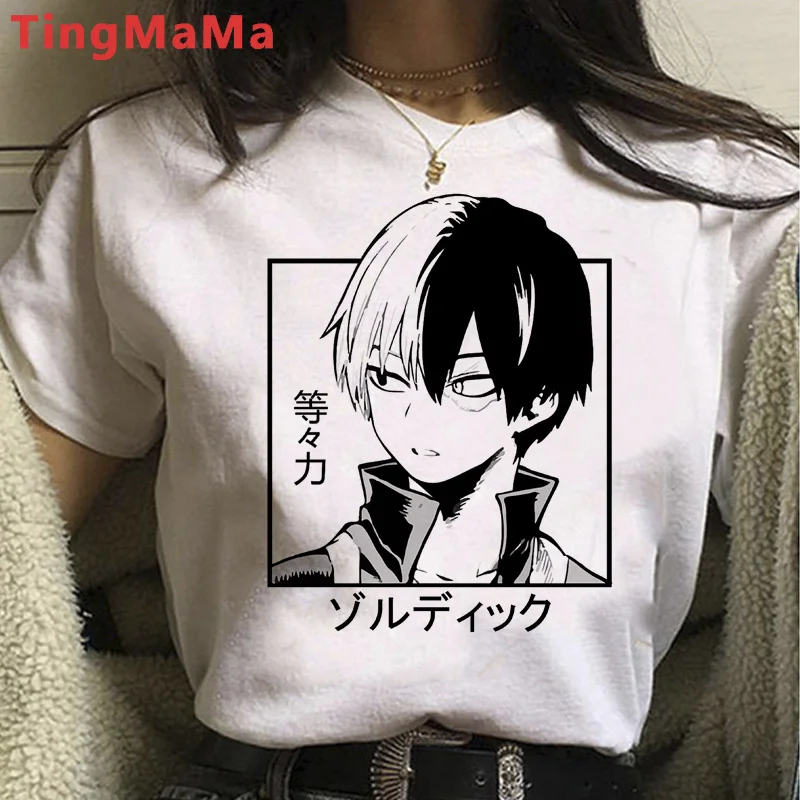

My Hero Academia Bakugou Shoto Todoroki top tees men print vintage kawaii harajuku kawaii graphic tees t shirt plus size tumblr