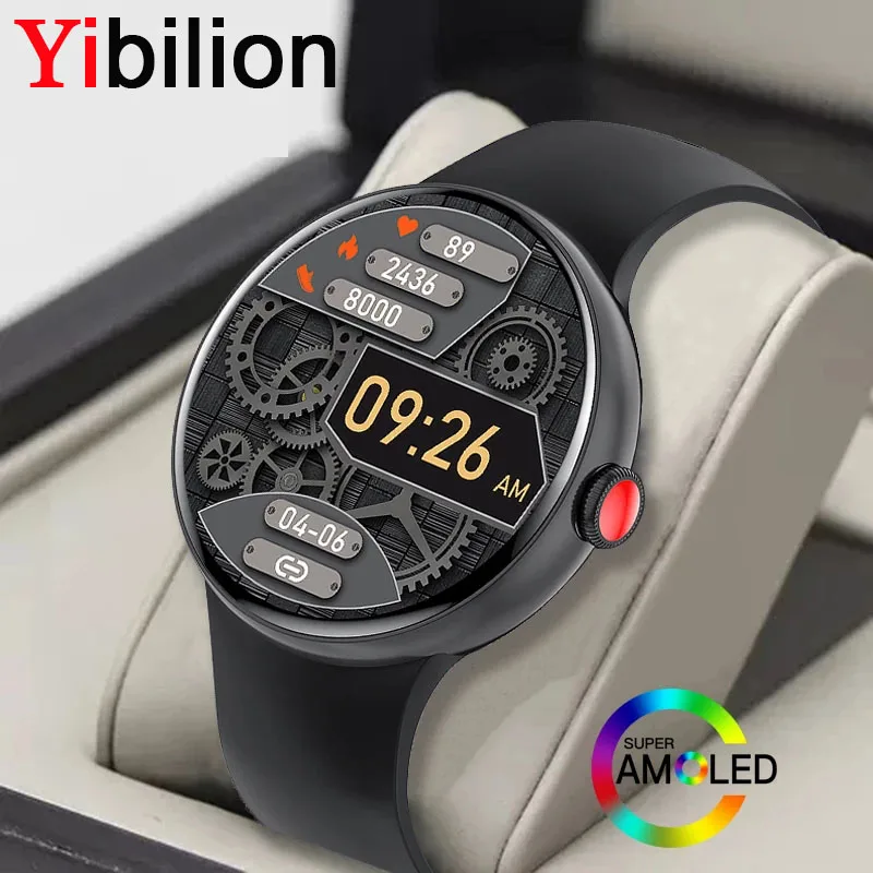 

YBL 2022 New 390*390 Smart Watch Men Women Full Touch AMOLED Screen 3ATM Waterproof Sport Fitness Tracker Heart Rate Smartwatch