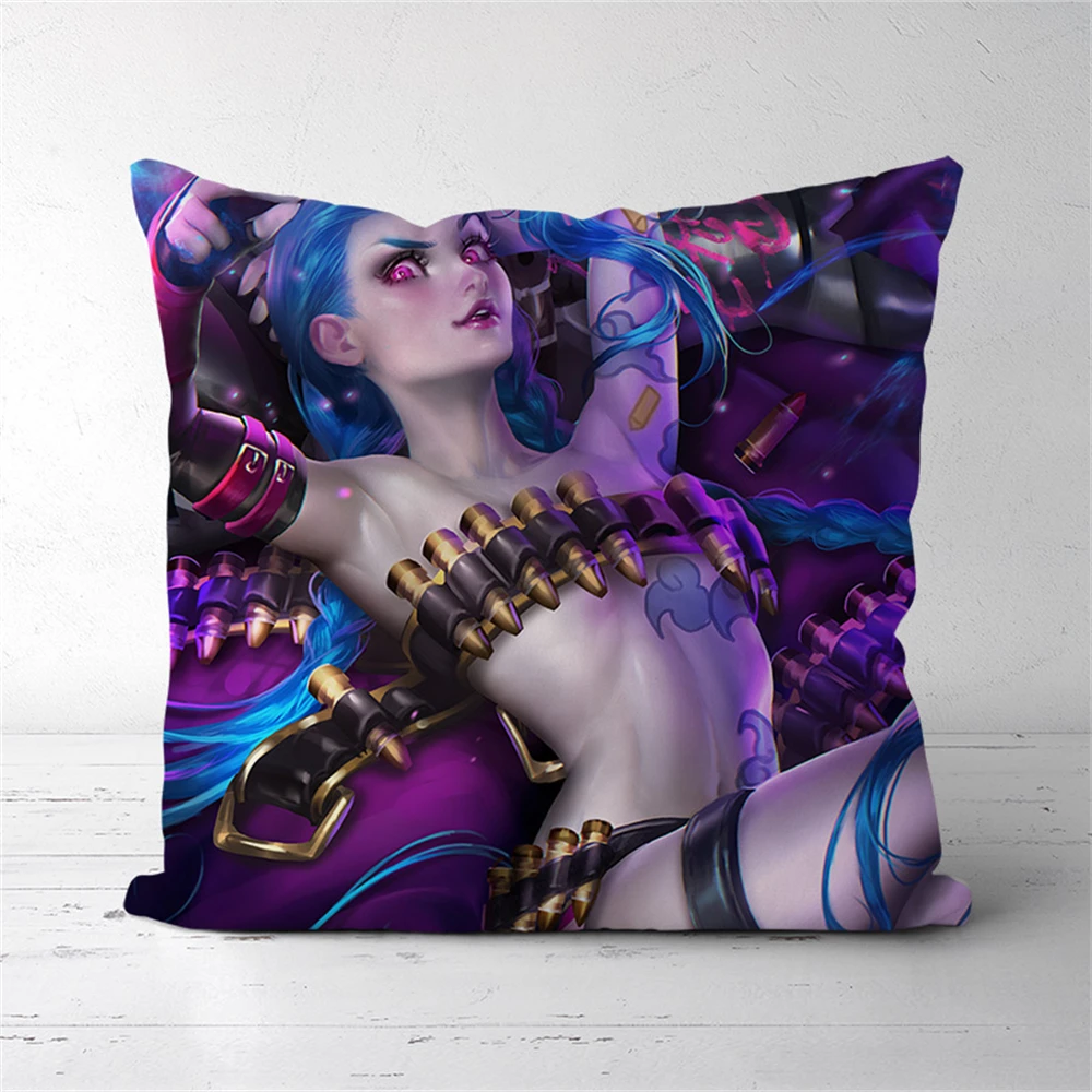 

Двухсторонняя подушка Jinx с рисунком из аниме чехол для подушки 291