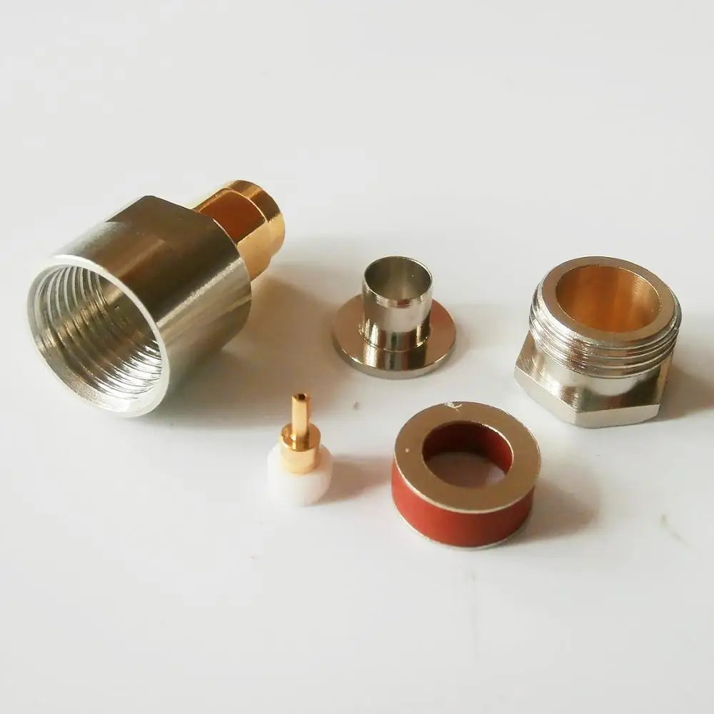 1X шт RP-SMA RPSMA RP SMA Штекерный зажим для припоя RG5 RG6 LMR300 RG304 5D-FB кабель прямые золотые