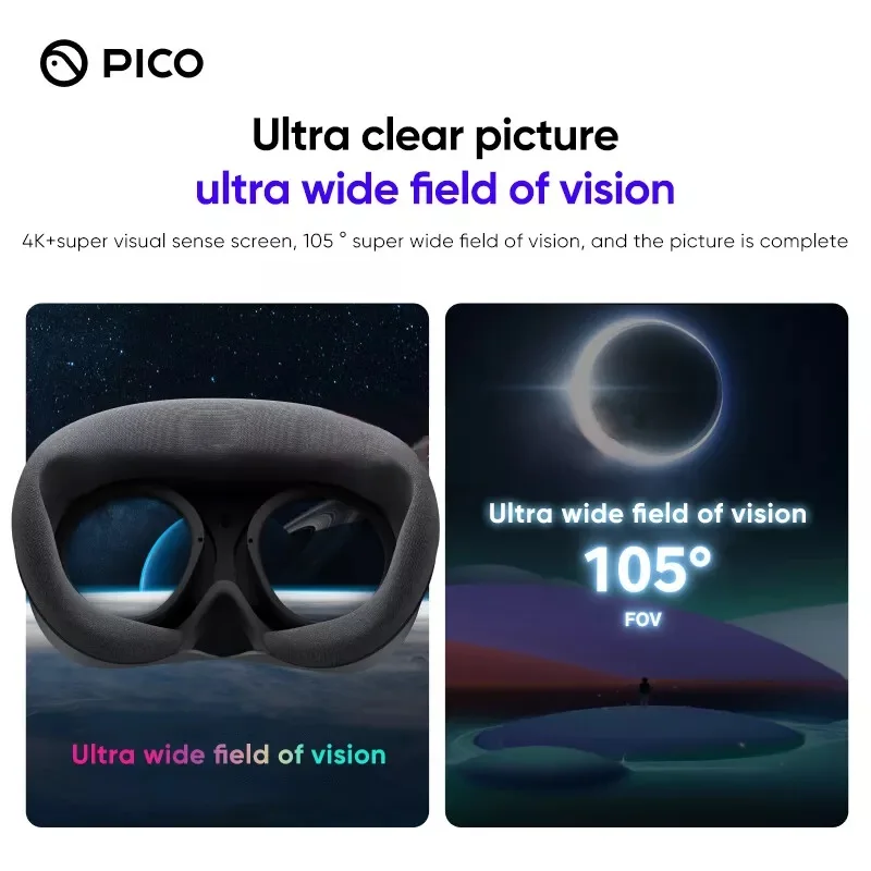 Фото Новейшие очки Pico 4 VR, все в одном, виртуальная реальность, смотреть телевизор, 4K дисплей, 8 ГБ, VR гарнитура, играть в паровые VR игры 2022 №3