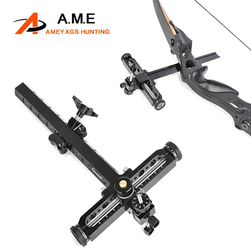 Archery Recurve Bow Sight Aluminum Alloy T Shape Shooting Target Adjustment Easily Hunting Accessory