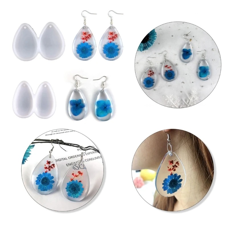 

Geometric Earring Silicone Mold Resin Casting Mold with Hole for DIY Crafts