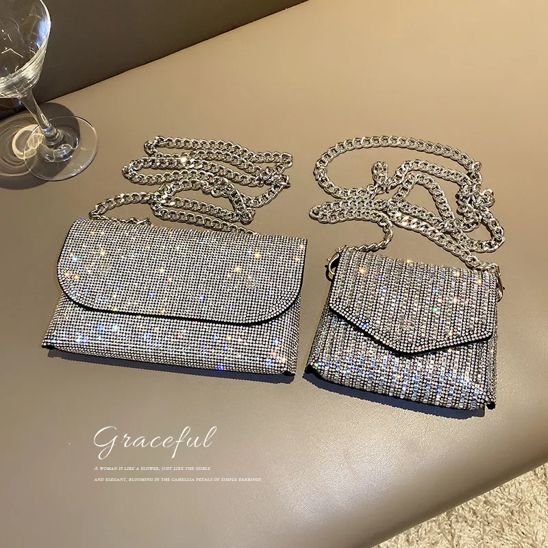 

Women's Luxury Designer Purse and Handbags for Lipstick Ladies Fashion Rhinestones Mini Shoulder bags evening clutch Wedding