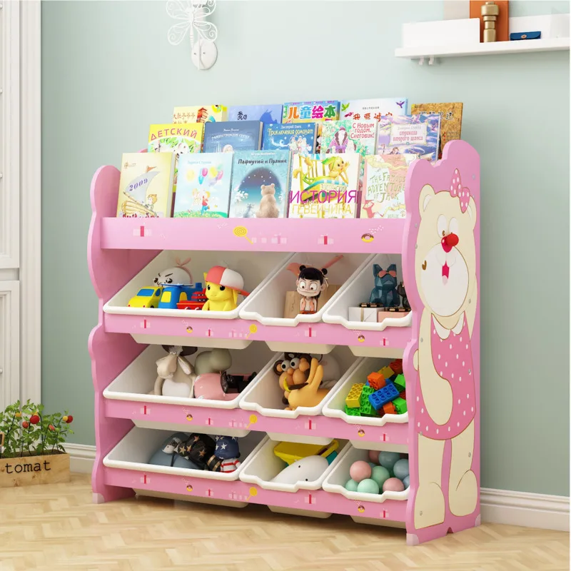 

Children's Toys Storage Rack Kindergarten Baby Book Shelves Sundries Storage Lockers Cartoon Shelves Furniture