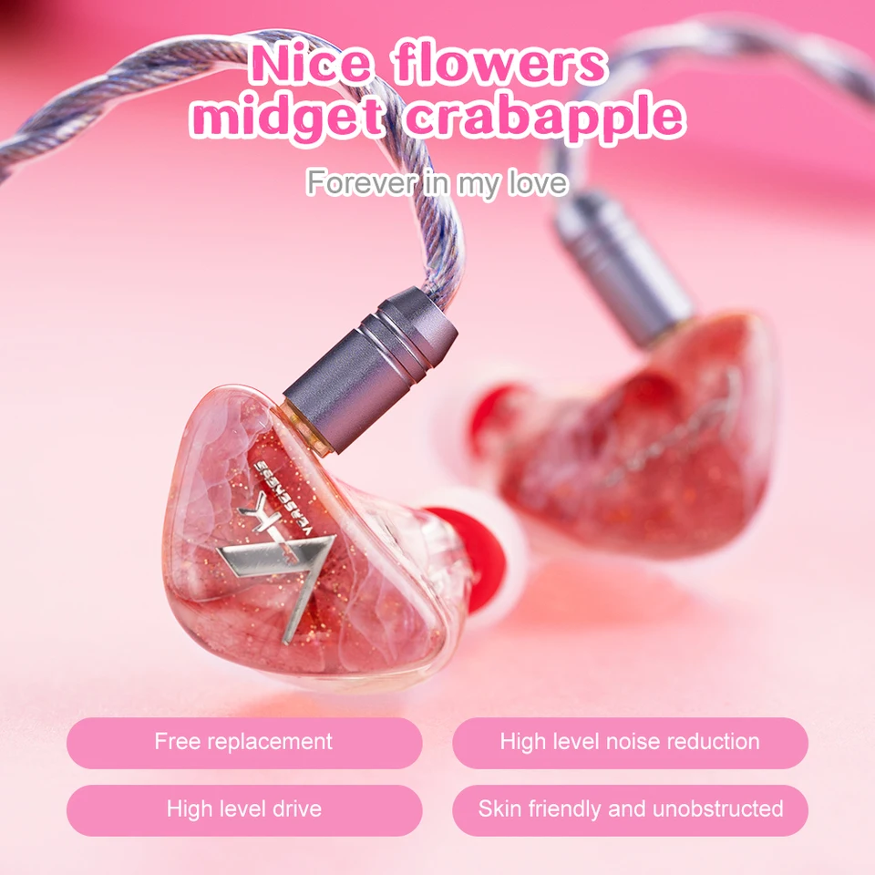 Фото Наушники-вкладыши Kinera Everlasting Bloom Versekeys 1DD+3BA IEMs для Hi-Fi музыки, подарок на день рождения №3