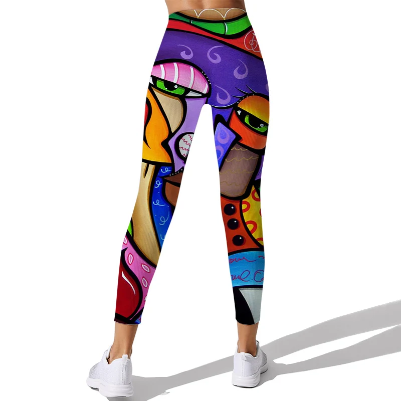 Женские леггинсы CLOOCL модные красочные эластичные с 3d-цифровым принтом в стиле