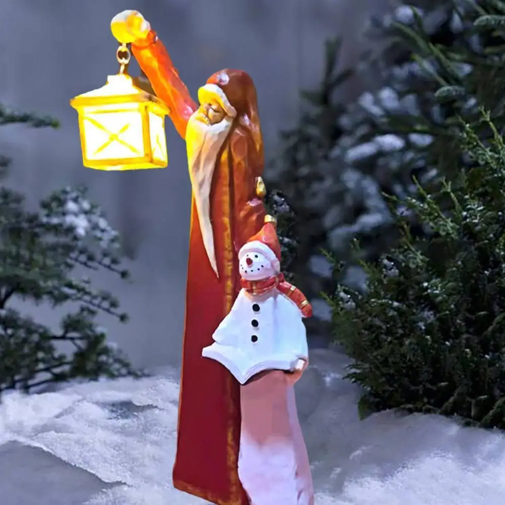 

Рождественское украшение из смолы в виде лося, Санта-Клауса, снеговика, яркого Рождества, для домашних фигурок, миниатюры, новый год Z2g6