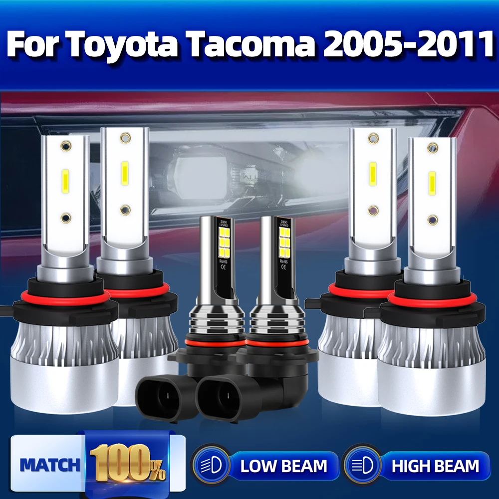 

H4 LED 6000K Car Headlight 90W 12000LM 2 Sides CSP Chips Bulb LED Fog Light 12V Auto Headlamp For Toyota Tacoma 2005-2011