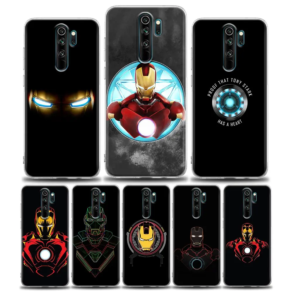 

Clear Case for Redmi Note 7 8 9 10 5G 4G 8T Pro Redmi 8 8A 7A 9A 9C K20 K30 K40 Y3 10X 4G Soft Silicone Cover Iron Man Marvel