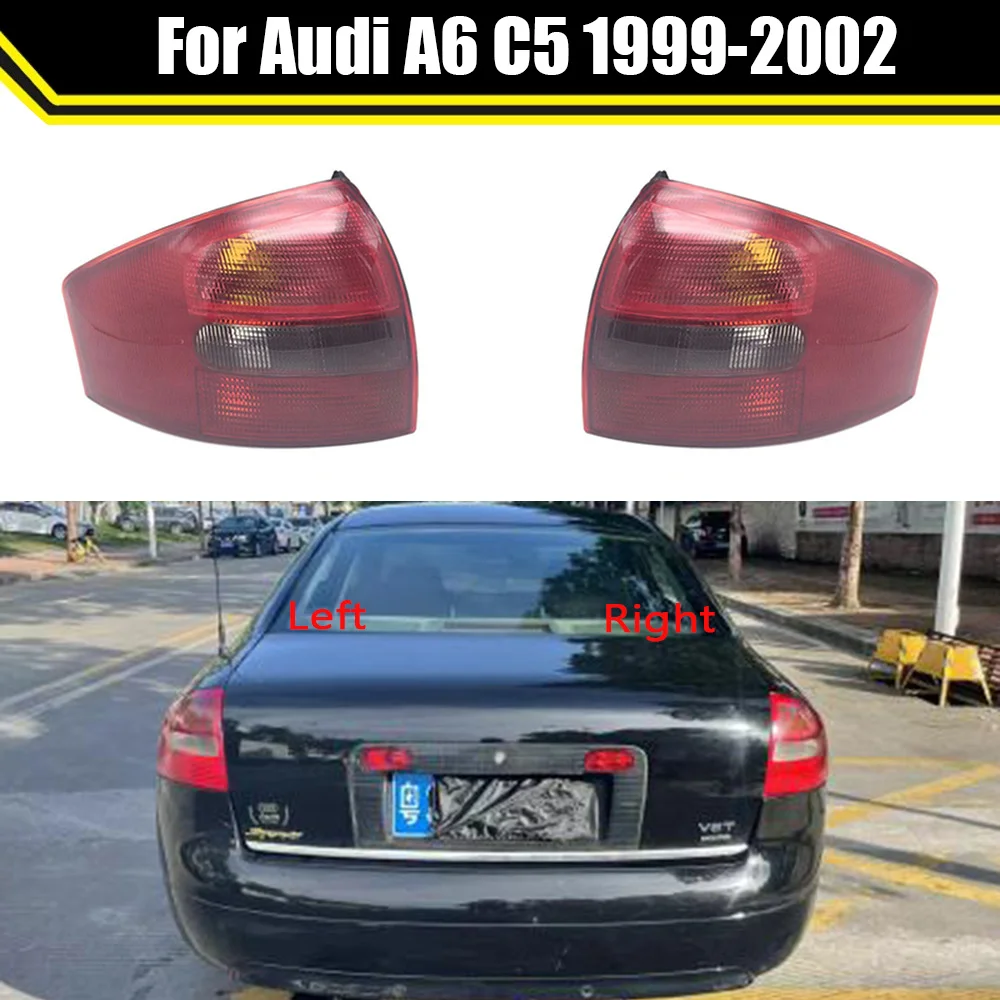 

For Audi A6 C5 1999 2000 2001 2002 Rear Taillight Rear Brake Lamp Taillight Lamp Housing Reverse Lampshade No Line No Light