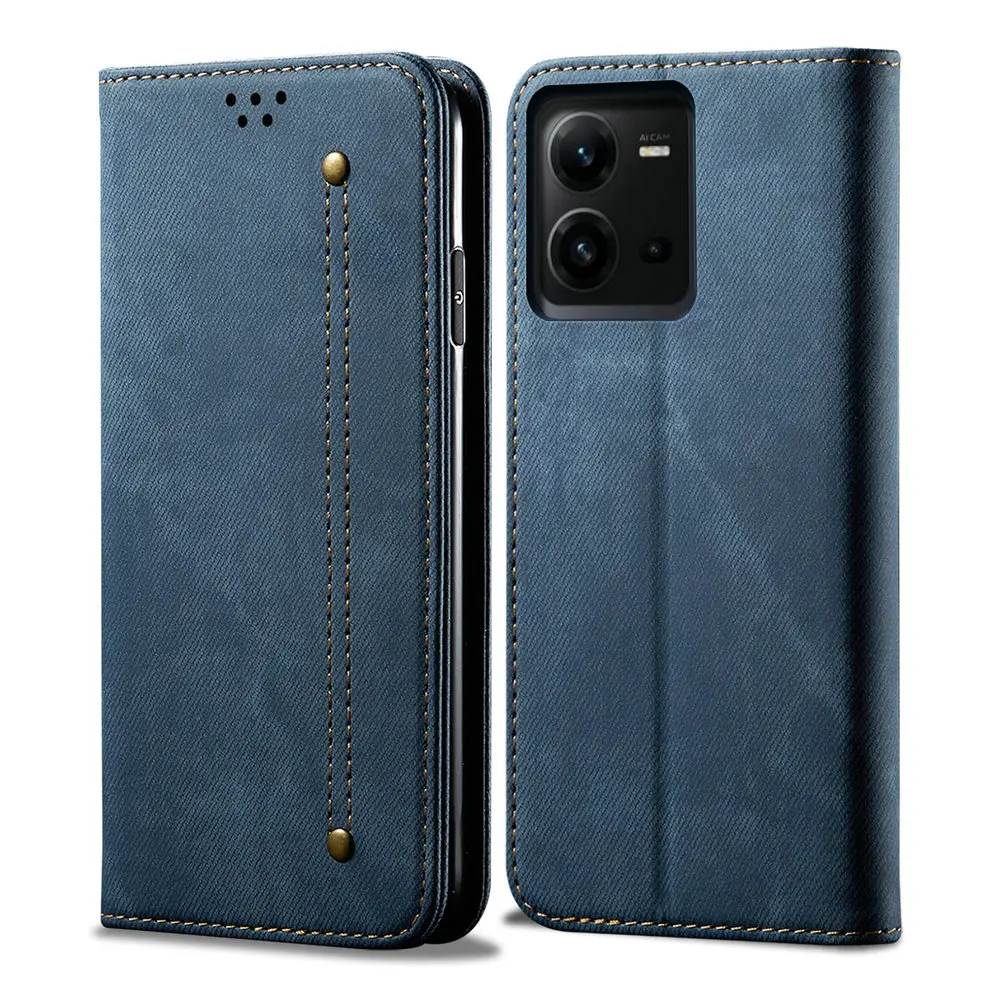 

Y35 Y22S Y16 Luxury Texture Leather Flip Case for Vivo Y31 Y52 Y75 Phone Cover 360 Protect Book Shell Vivo Y 36 55 Y22 Y02S Y53S