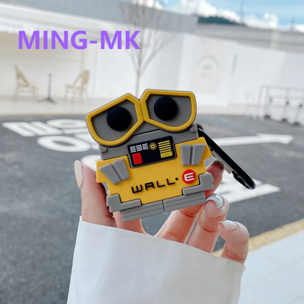 

3D Cute Robot Wireless Cartoon Headset Cases For Apple Airpods 3 1 2 Silicone Soft Protection Earphone Cover for air pods Pro