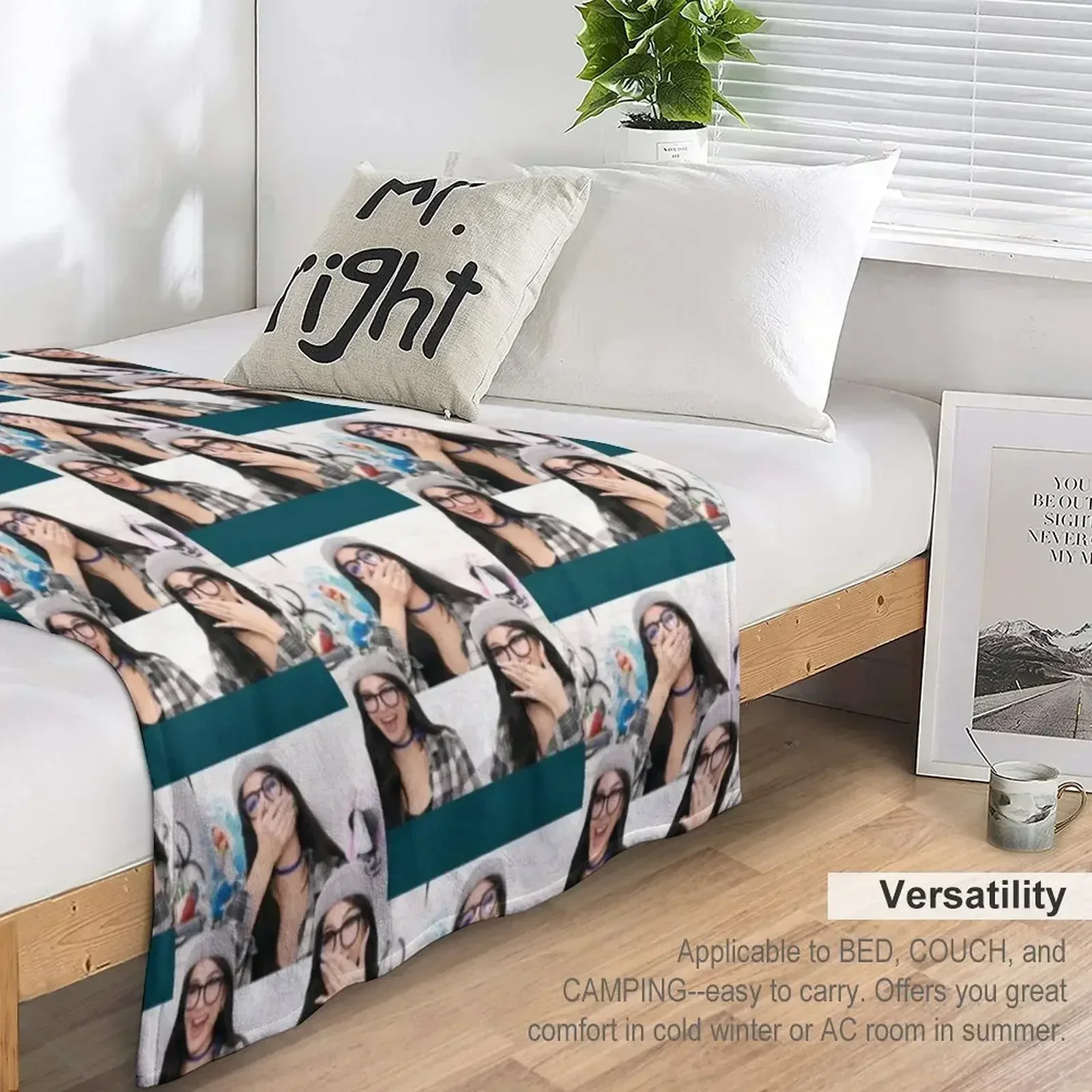 Снайпервольк смеющийся коллаж пледы диванное одеяло волосы одеяла