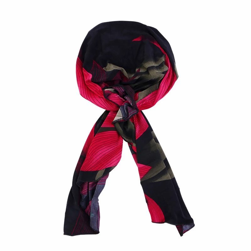 Хиджабы с принтом для мусульманских женщин шапки тюрбан головной платок